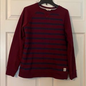 Lands’EndBoys Large 14/16 Navy Burgundy Sweatshirt
